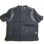 Halston Heritage Top  Mesh Sheer Black Photo 0