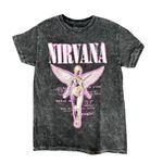 Hot Topic Nirvana In Utero Heather Gray Pink Purple Band T-Shirt Short Sleeve Small Unisex Photo 0
