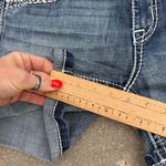 Grace in LA Bling Embroidered Easy Fit Blue Jean Shorts Stretch Size 32 Photo 5