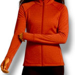Athleta Red Full Zip Performance Jacket Thumbholes Stretch Mesh Panels Small Photo 0