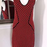 NYDJ Dress Knit Sweater Midi Red Black Size 12 MSRP $158.00 Photo 7