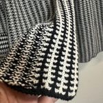 Habitat  Cardigan‎ Jacket Sz Small Black White Houndstooth Crocket Knit Lagenlook Photo 8