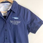 Port Authority Nantucket Island Bar Yoshi Short Sleeve Button Up Shirt Navy sz S women’s Photo 3