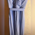 Kennedy Blue Blue Sleeveless Maxi Gown with Plunge Neckline for Weddings Photo 6