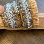 Steve Madden Beige Beaded Fringe Sandals Photo 8