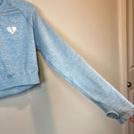 women's best Seamless Long Sleeve Athletic Crop Top Heather Blue Yoga Womens 2XL Photo 4