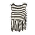 Free People NEW  Julie Striped Tunic Black White Stripe Oversized Cotton Tank‎ Photo 3
