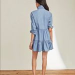 Veronica Beard Atari Chambray Tiered Denim Shirt Dress Blue Size 12 Photo 5