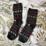 Grey Heart Design Knitted Winter Socks Gray Photo 0