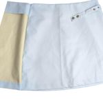 Francesca's Francesca’s Paige Vegan Leather Light Blue Side Buckle Mini Skirt S Photo 12