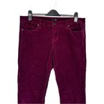 Edyson Hampton Skinny Burgundy Corduroy Pants size 32 5 Pocket Cotton Red Photo 2