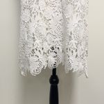 Cremieux Off White Sleeveless Semi Sheer Lace Floral Overlay Top NWT Small Photo 2