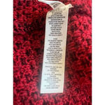 Chico's Red Black Jacquard Open Front Wool Blend Jackie Cardigan Photo 3