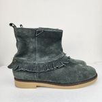 Coolway Grey Suede Fringe Ankle Boot Booties Boho Comfort Shoes Size 8 Photo 13