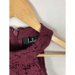 Lulus  Picture Perfect Burgundy Lace Maxi Dress Size Small Photo 7