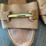 Lauren Ralph Lauren Davan Leather Flat Sandals Flip‎ FlopsTan suede trim Size 9.5 Photo 2
