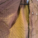 Isaac Mizrahi  Live! NWOT Genuine Leather zip and button jacket size M, 21” p2p Photo 4