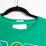 MOTHER Denim  The Sinful Graphic Print Crewneck Tee Shirt In For Sure Green Small Photo 1