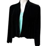 Eileen Fisher Black Velvet Open Front Crop
Cardigan Silk Blend, Sz M Photo 2