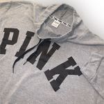 PINK - Victoria's Secret  Gray Black Cowl Neck Drawstring Cropped Sweatshirt L Photo 3