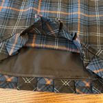 CAbi  Wool Blend Plaid Size 6 Pleated Ruffle Pencil Skirt Academia Chantilly Photo 4