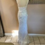 NWOT Lulus Eternal Passion White Lace Bustier Peplum Mermaid Maxi Dress Photo 4