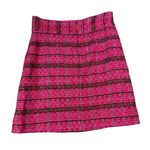 Kate Spade  Tweed Mini Skirt Pink Plaid Wool Blend Size 6 Photo 2