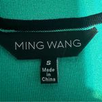 Ming Wang  Green with Black Beaded Trim Round Neck Sleeveless Knit Top Sz Small Photo 5