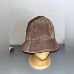 Nine West Women’s Vintage Faux-Suede Brown Bucket Lined Hat Fall/Winter Cap Photo 1