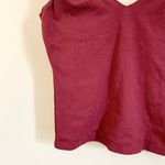 Free People Intimately  Burgundy Braided Strap V neck Crop Top US Small Photo 1