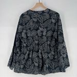 Charter Club Charter‎ Club Woman Floral Embroidered Lightweight Cotton V Neck Babydoll Top Photo 8