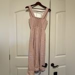 Reformation  Tagliatelle Pink Gingham Linen Dress Photo 5