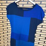 The Limited  Blue‎ Color Block Wool Blend Sweater Dress Size Small Photo 2