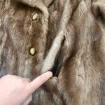 Luxury Cute Custom Made Fur Genuine Light Brown Mink Short Coat, Mint Vintage Tan Size L Photo 2