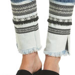 BLANK NYC Embellished Straight Leg Denim Blue Jeans Photo 3