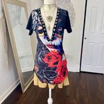 Early 2000's Y2K Horror Print Grunge Long Graphic Short Sleeve Lace Up Top M Black Size M Photo 1