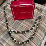 Carolina Herrera Gold and Black Chain Belt Photo 0