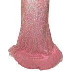 Sherri Hill NWT Strapless Gown Women’s Size 6 Pink Sequin Embellished Formal Photo 7