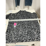 Rafaella Womans  Black Gray Animal Print Turtle Neck Long Sleeve Sweatshirt 1x Photo 4