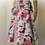 Amy Byer  Size 16 pink white and brown floral skirt Photo 1