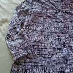 Sag Harbor  Woman sheer button up blouse black grey geometric pattern XL Photo 2