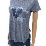 Disney Boutique XS Blue Space Dye Mickey Mouse Churros & Ice Cream Tee Shirt Photo 0