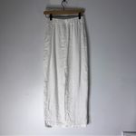 Paper Heart  Maxi Linen Side Zip Stretch Waist Skirt White Size 8 Photo 2