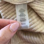 Calvin Klein Ribbed Mock Neck Short Sleeve Sweater Beige NWT Women's Size Large Photo 8