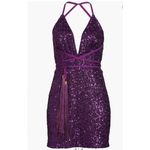 New! Helsi Toni Purple Sequin Halter Cocktail
Party Mini Dress Size XS Photo 7