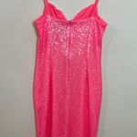 Black Halo - Omari Sequined Cocktail Sheath Dress Hot Pink Prom Dance Club Photo 4