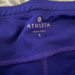 Athleta  Purple Capri Workout Leggings Mesh Panel Size Large Performance It Girl Photo 1