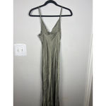 Shona joy La Lune Bias Cut Midi Dress Size 6 Sage Satin Button Front Silky Forma Photo 5