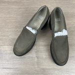Eileen Fisher Slate Gray Leather Harria Chunky Heel Platform Loafer Sz.8.5 NWOB Photo 1