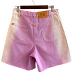 Urban Outfitters Longline Denim Carpenter Shorts Dyed Pink/Purple Ombré By BDG Photo 5